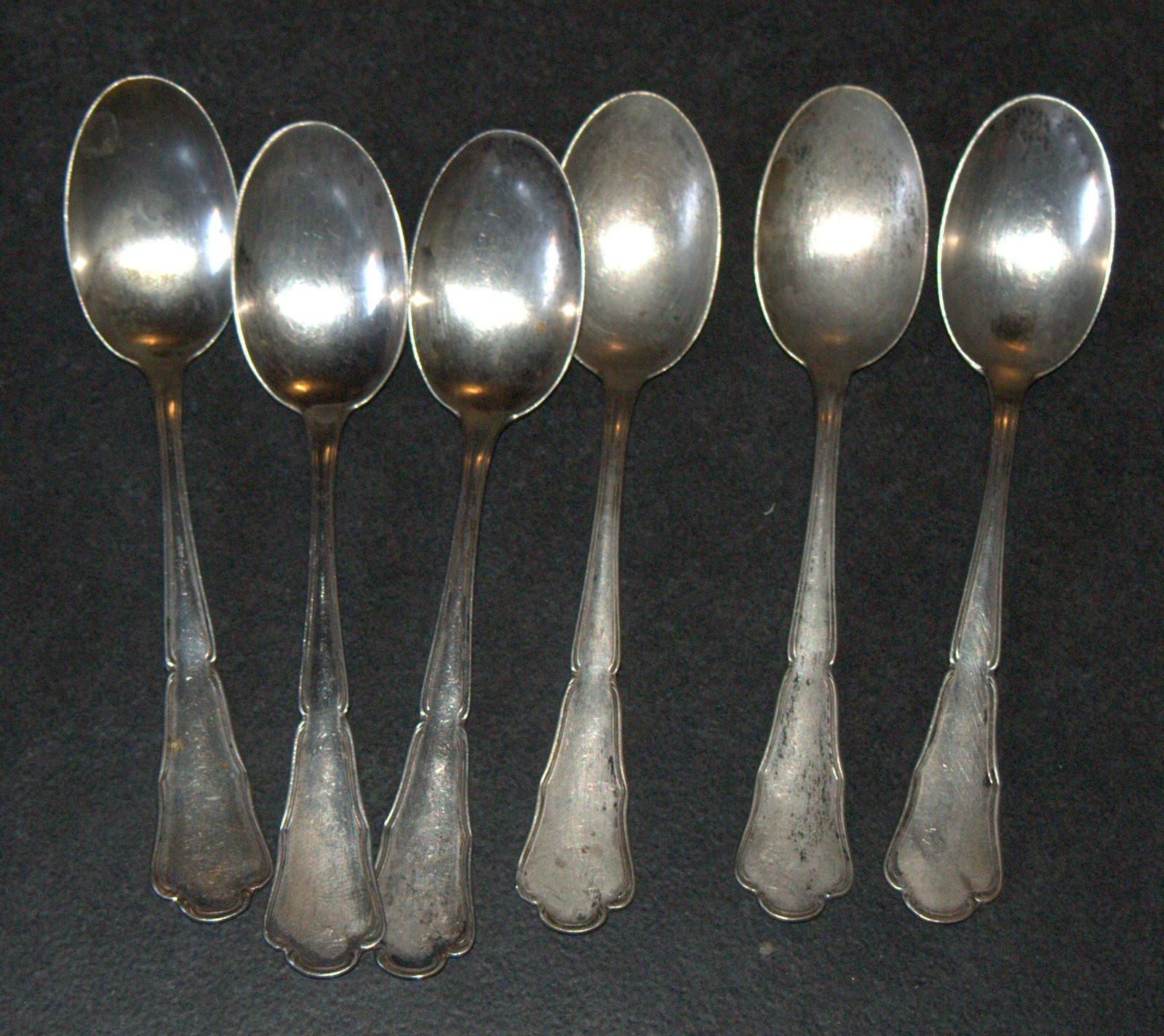 Vintage Small Decorative Dessert Spoons Lot of 6 Silver 800 Signed ...