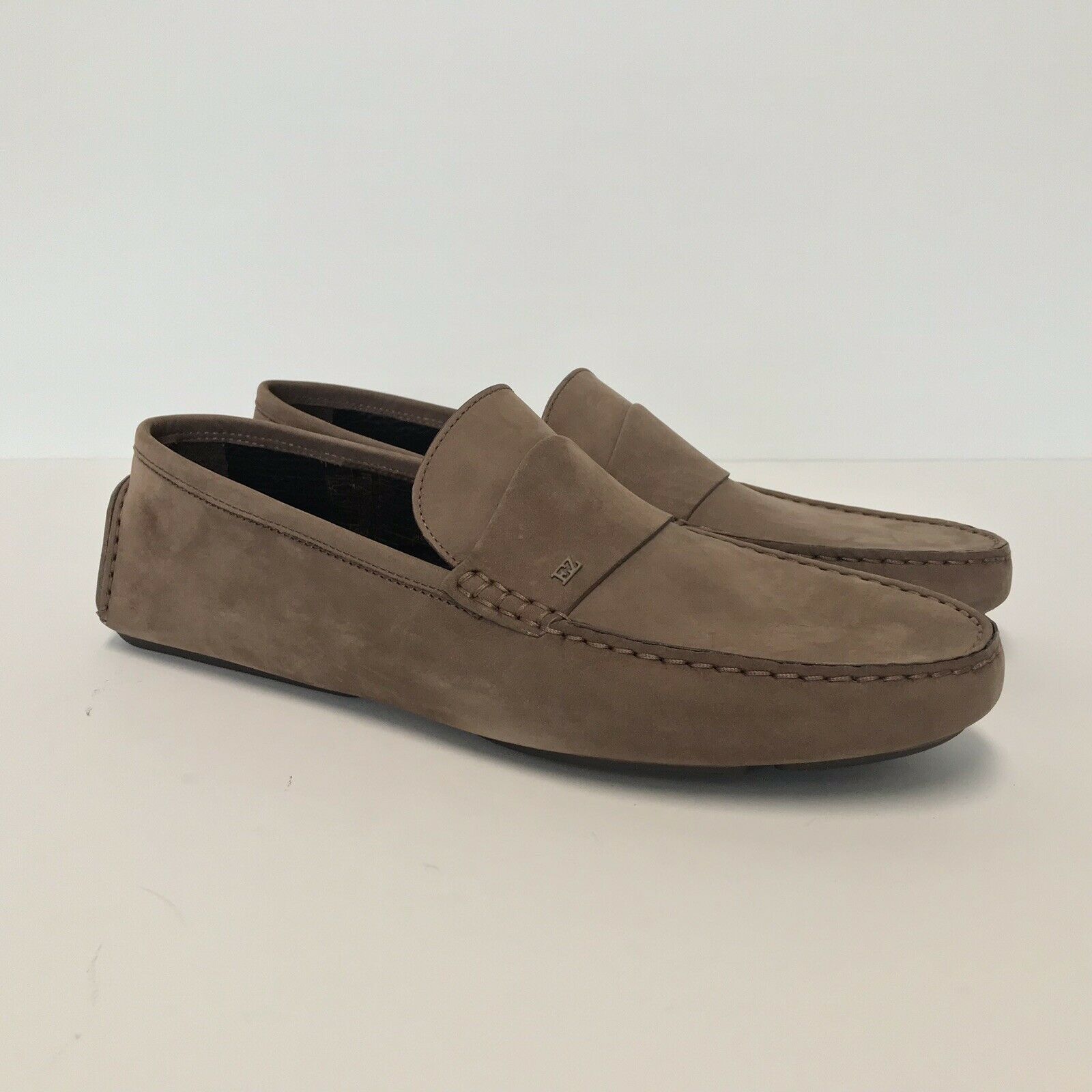 L-1766140 New Ermenegildo Zegna Brown Suede Loafer Shoes Size UK 10 US ...