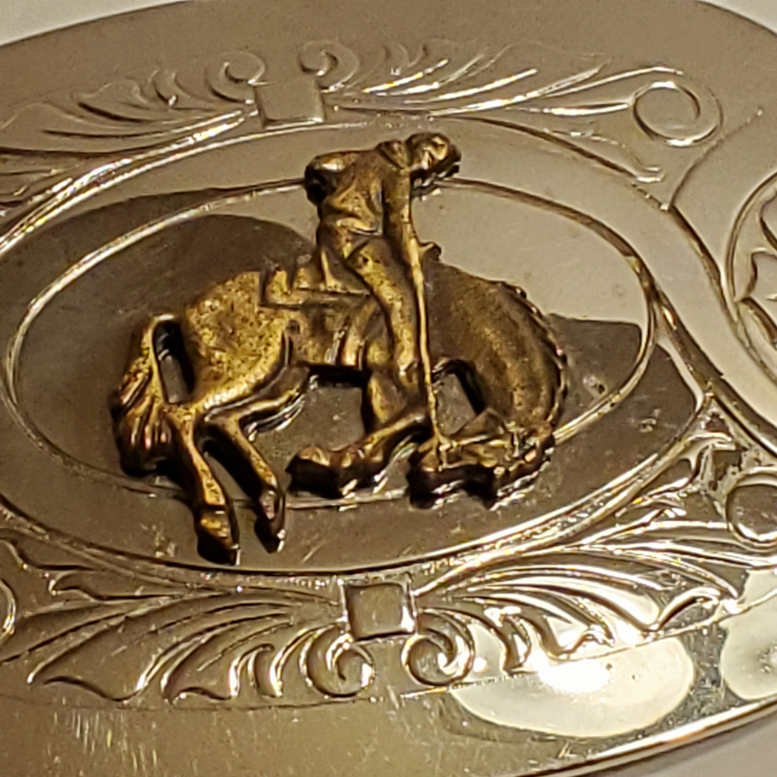 Cowboy Belt Buckle horse western colt vintage old