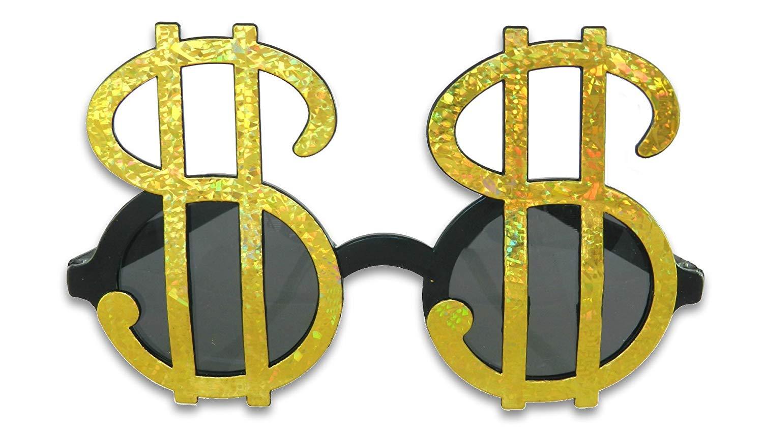 Pimp Dollar Sign Gold Sunglasses - Sunglasses & Fashion Eyewear