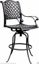 Nassau bar stools set of 6 swivel cast aluminum outdoor patio furniture image 4