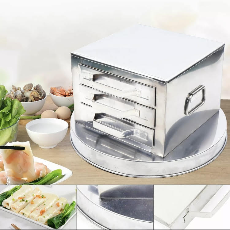 Rice Noodle Roll Steamer 3Tiers 4 Trays Steamers