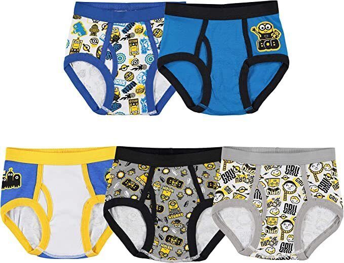 Minions 'The Rise Of The Gru' Boys' Underwear, 5 Pack, Assorted Colors