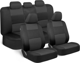 Polypro Car Seat Covers Full Set in Charcoal on Black – Front and Rear Split Ben image 1