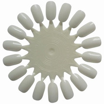 10 or 20 Pcs ivory-white Acrylic Wheel False Nail Art Tips Practice Display Nail