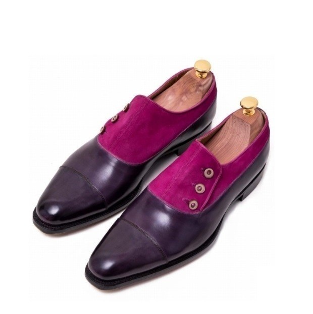Handmade leather dress shoes for men custom two tone bespoke shoes for men