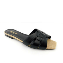 Ysl Saint Laurent Size 7 Nu Pied Tribute Slides Flats Mules Shoes 37 Eur - $459.00