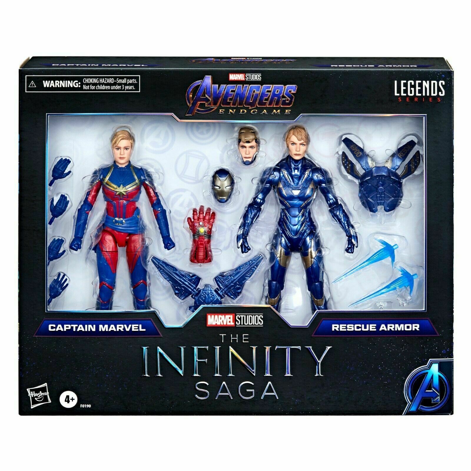 Marvel Legends Avengers Endgame Infinity Saga Captain Marvel Rescue Armor 2-Pack