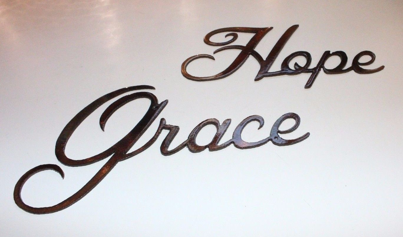 Hope & Grace Metal Wall Art Words/Accents - Sculptures & Figurines