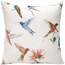Monteverde Hummingbird Throw Pillow 21x21, Complete with Pillow Insert - $52.45