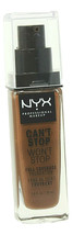 NYX Professional Makeup Can't Stop Won't Full Coverage Foundation Chestnut - $14.73