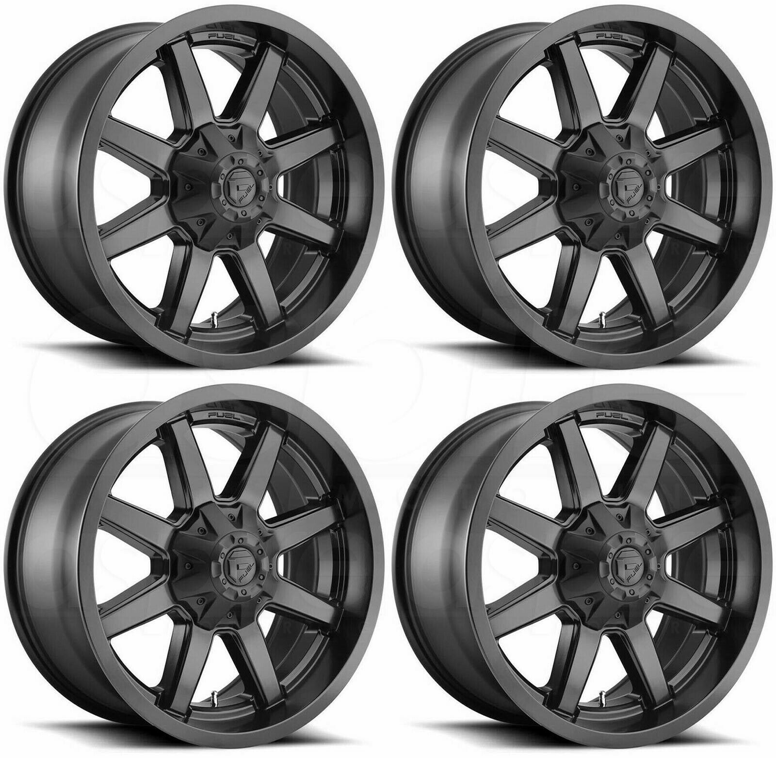 20x10 Fuel D436 Maverick 8x6.5/8x165.1 -18 Matte Black Wheels Rims Set ...