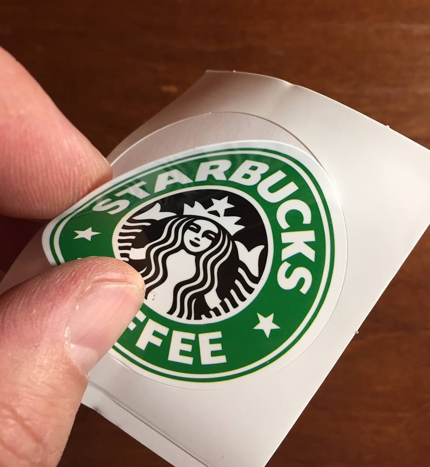 Starbucks Coffee Plastic PVC Vinyl Stickers decal for cups mug (50 pk ...