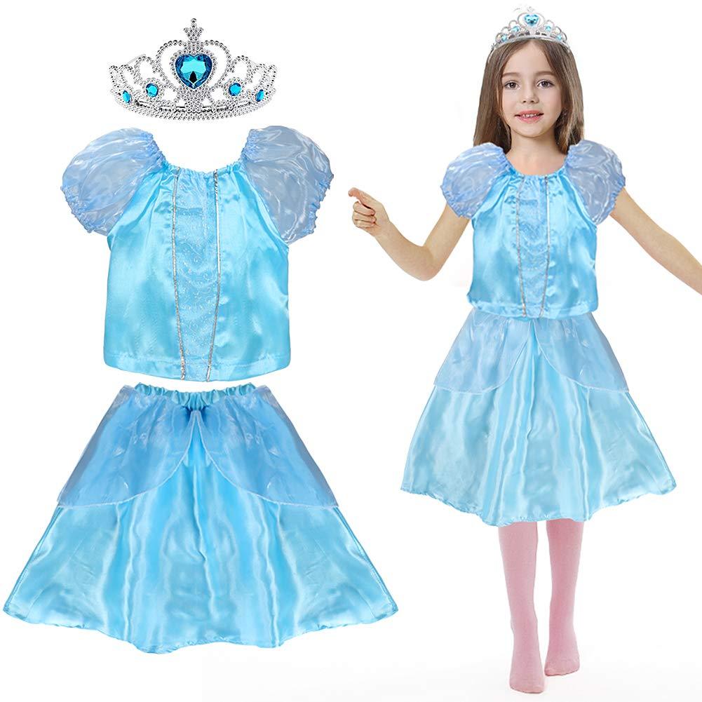 Princess Dress Up Cloths For Girls Role Play Costume Set With Crowns ...