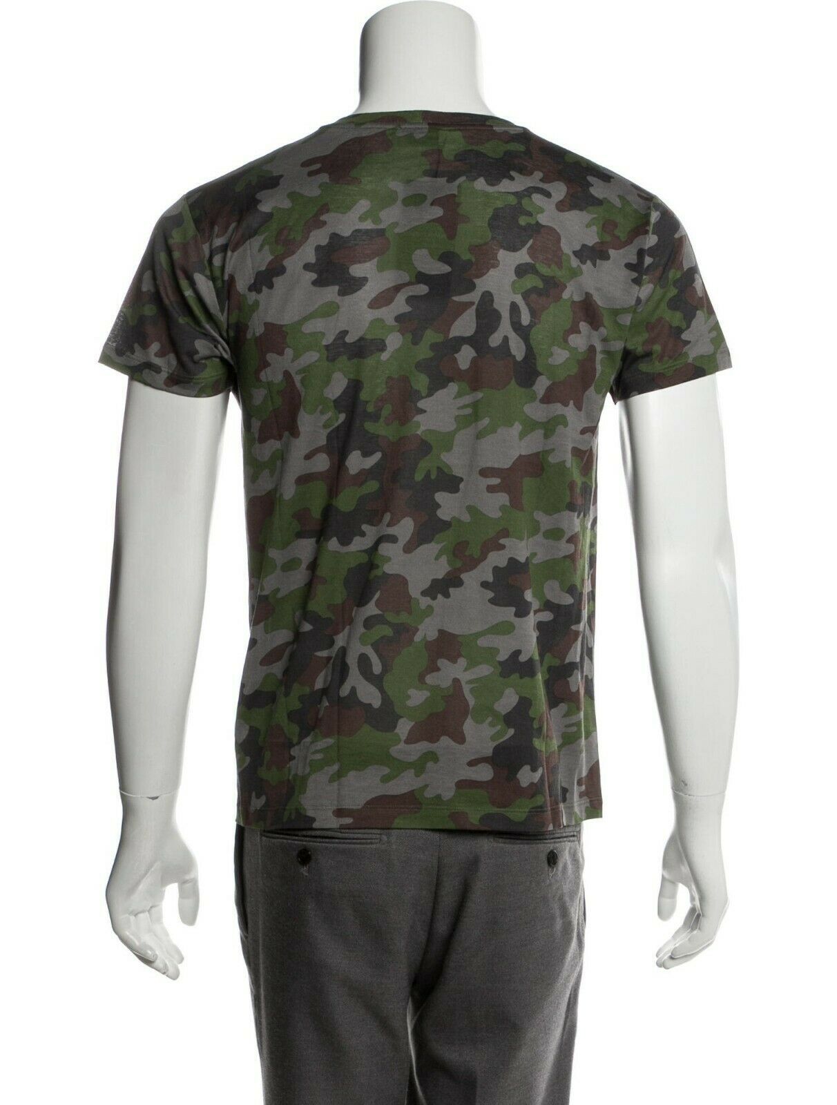 saint laurent camo t shirt