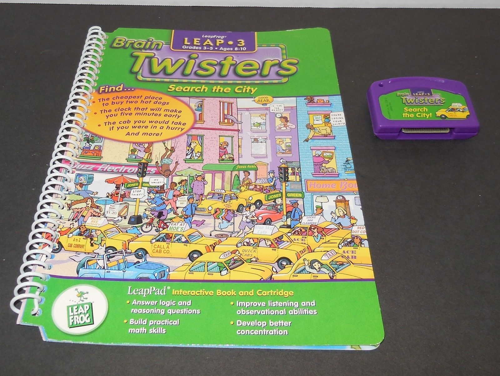 Leap Frog LeapPad Brain Twisters Search the City Level 3 Book Cartridge ...