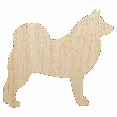Alaskan Malamute Dog Solid Unfinished Wood Shape Piece Cutout for DIY Craft Proj