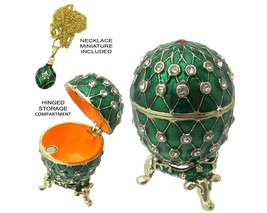 Mini Egg Jeweled Trinket Box, with SWAROVSKI Crystals, Green - $29.95