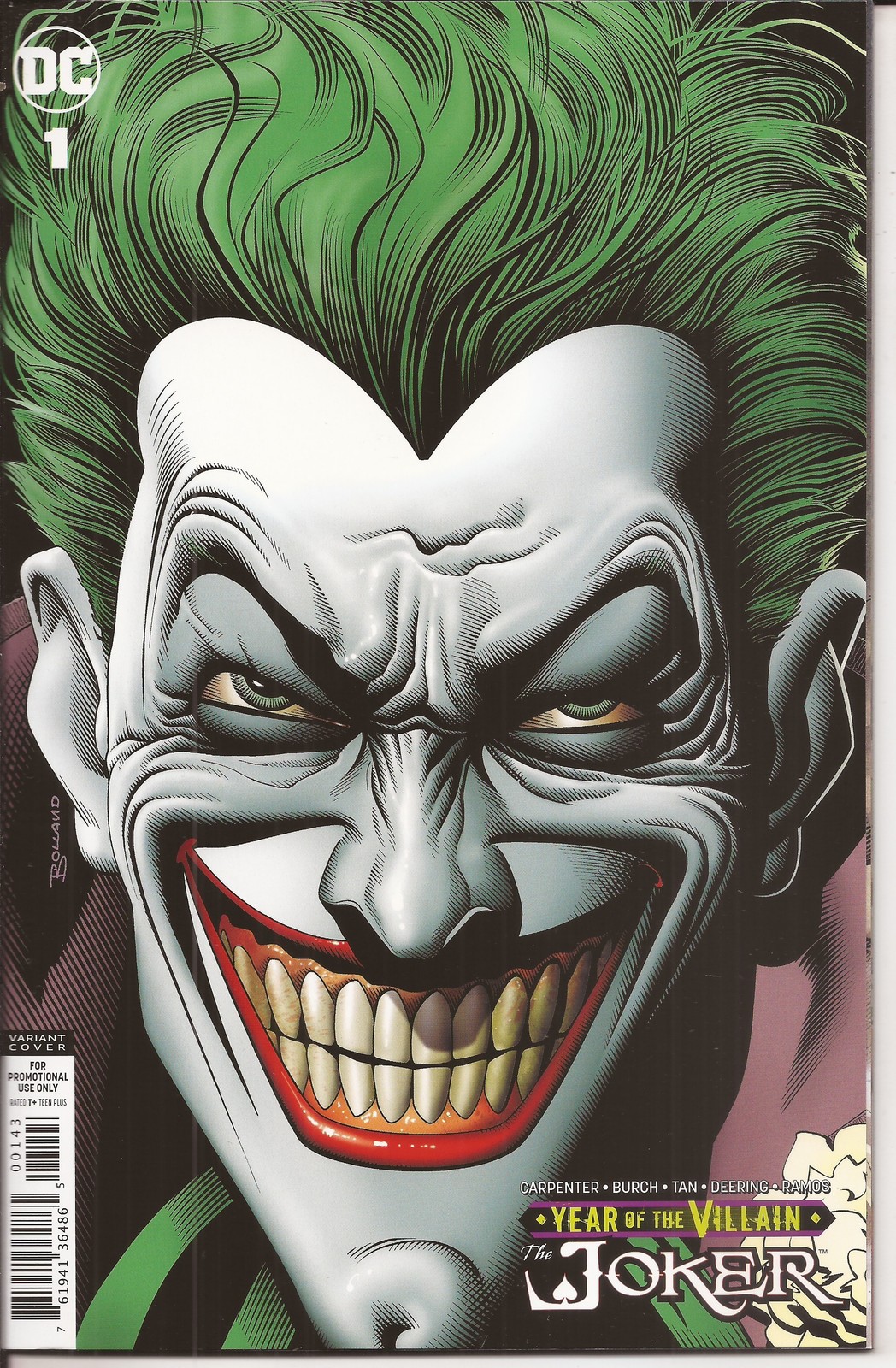 DC The Joker: Year Of The Villain #1 Brian Bolland Retailer Incentive ...