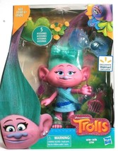 1 Hasbro Dreamworks Trolls Satin Action Figure with Dress Shoes Earrings Comb image 2
