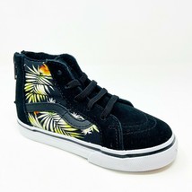 Vans SK8-Hi Zip (Decay Palms) Black True White  Toddlers Sneakers - $39.95