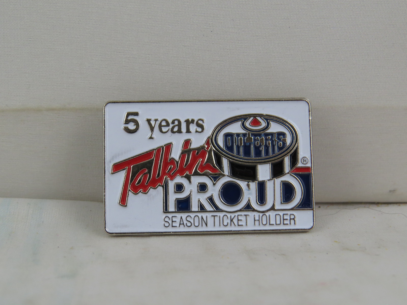 Primary image for Edmonton Oilers Pin - 5 Year Season Ticket Holder - Stamped Pin