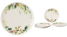 6ct Winter Botanicals 11&quot; Dinner Plates Christmas Holly - Xmas Holiday G... - $117.99