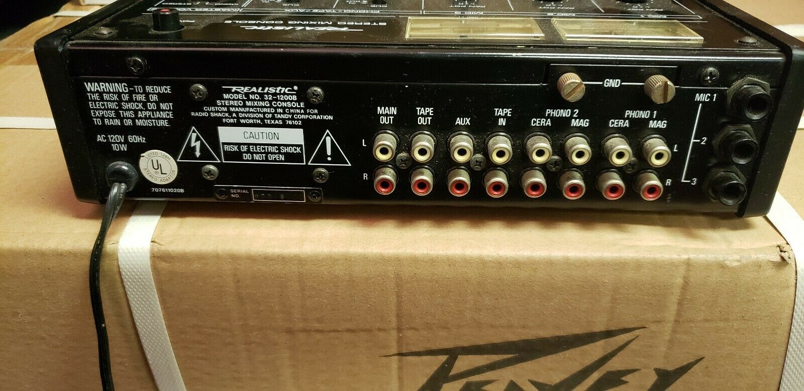 Vintage Realistic Audio DJ Mixer 321200B Stereo Mixing Console Radio