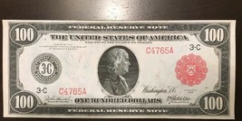 Reproduction Copy 1914 $100 Federal Reserve Note Ben Franklin Philadelphia - $3.99