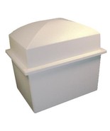 Extra-Large White Polymer Double Funeral Cremation Urn Burial Vault - $169.99