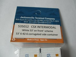 Jacksonville Terminal Company # 535012 CSX Intermodal 53' Container N-Scale image 2