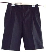 Liz Claiborne Collection Flat Front Knee Length Walking Shorts Black 8 NWOT - $29.78