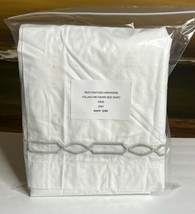 Restoration Hardware Italian Fretwork Bed Skirt Cotton King Ash NEW $369 - $79.99