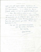 Joyce Stranger Signed Handwritten Letter & Salmon Casserole Recipe image 2