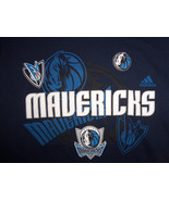 Adidas NBA Dallas Mavericks Basketball Logo Blue Graphic Print T Shirt - S - $17.17