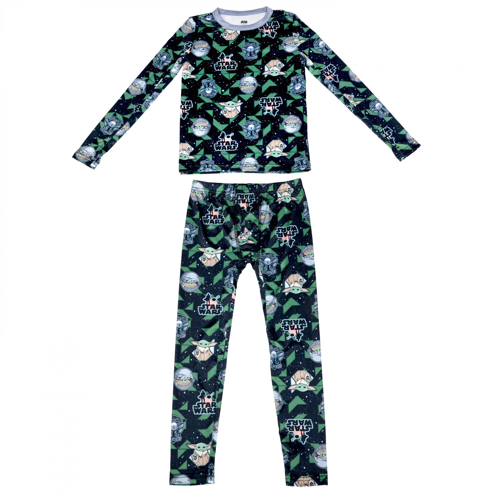 Star Wars The Mandalorian Mando & Grogu AOP Boys 2Piece Pajama Set