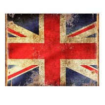Vintage Style Union Jack Flag Metal Wall Sign Plaque man cave home bar s... - $4.58