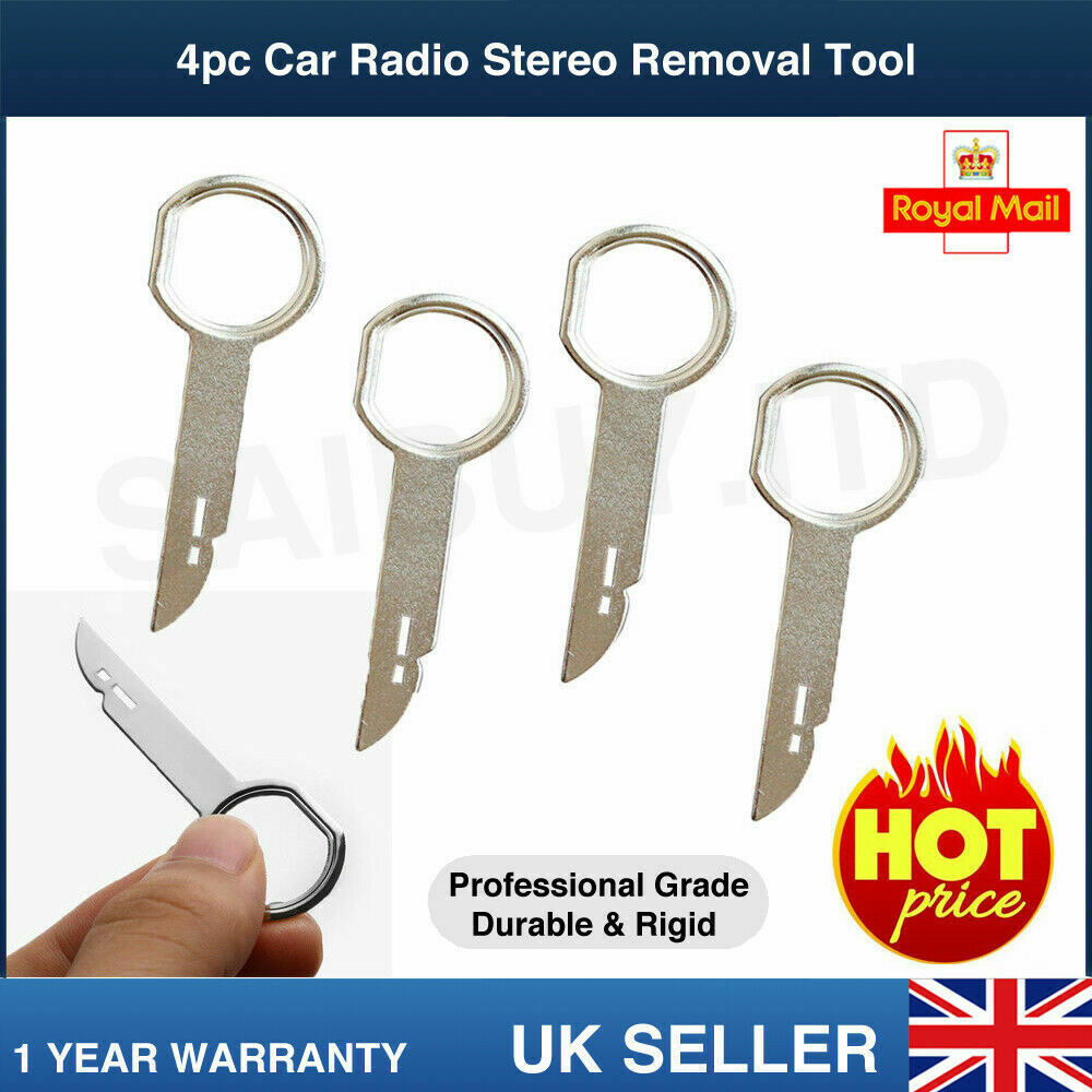 4 Radio Stereo Remover Tool Pin Key Set VW Audi Mercedes Skoda - $4.83