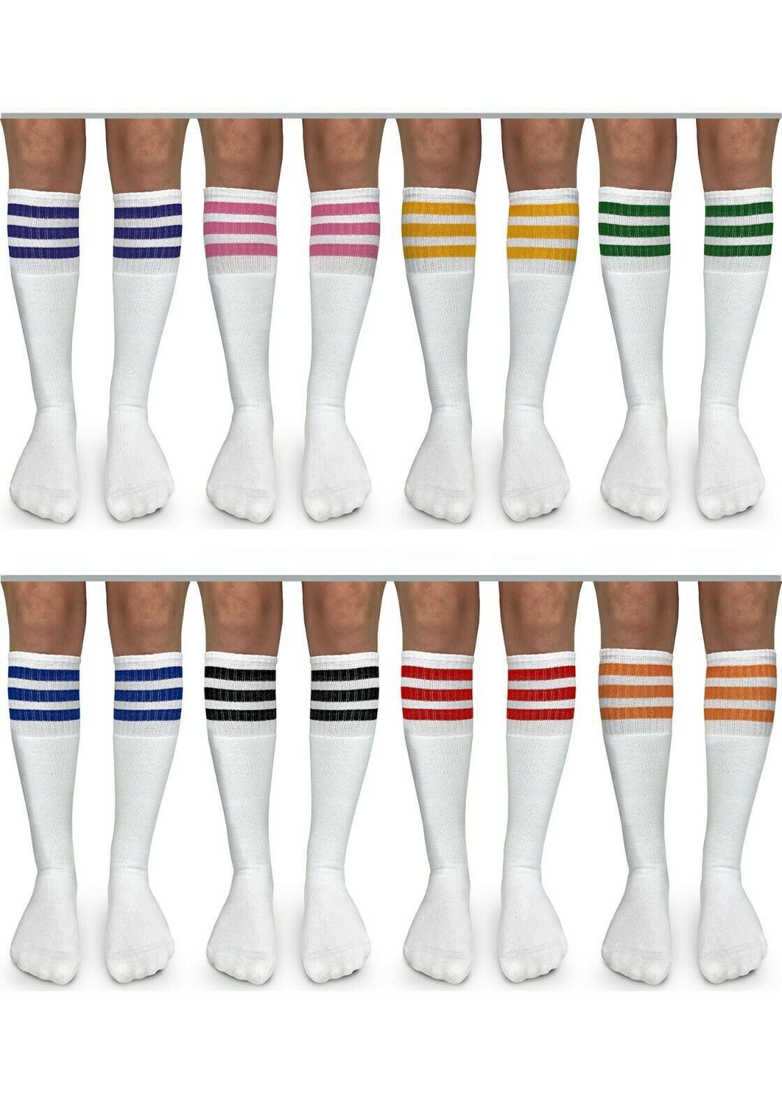 Jefferies Socks Boys Girls Stripe Vintage School Knee High Tall Tube Socks 3 PK