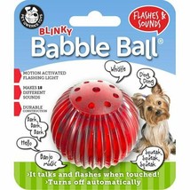 Small Blinky Babble Ball Lights Up & Talks - Toy for Dogs - Pet Qwerks - Red - $10.40