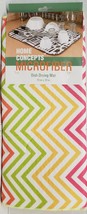 Kitchen Microfiber Dish Drying Mat (15&quot; x 20&quot;) MULTICOLOR ZIGZAGS, HC - $14.84