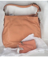 Coach 16535 Coral Leather PENELOPE Shoulder Bag &amp; Wristlet 42389 Set NEW... - $279.99