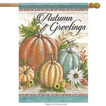 Farmhouse Pumpkin Fall House Flag -2 Sided Message, 28&quot; x 40&quot; - $29.78