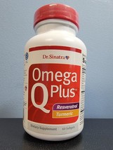 60 Softgels Dr. Sinatra Omega Q Plus Resveratrol and Turmeric Supplement... - $54.40