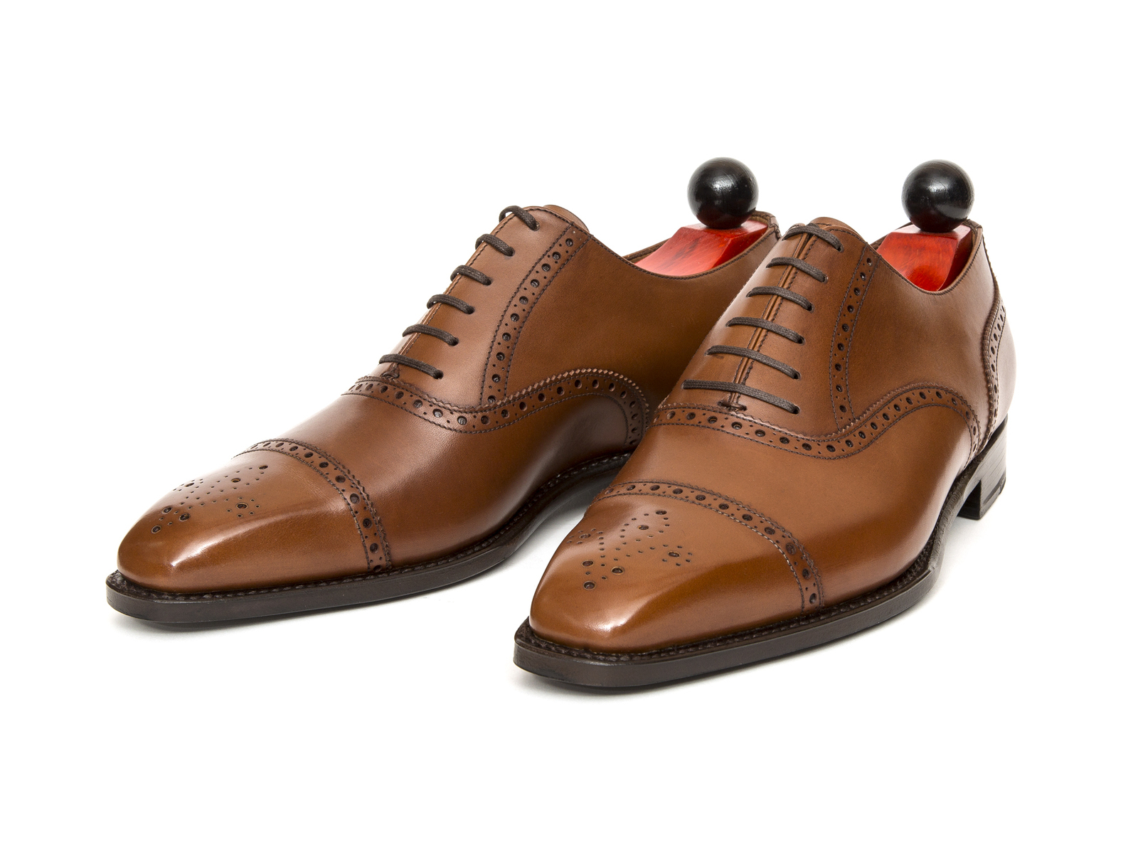 NEW Handmade Brown Color Shoes, Men Lace Up Cap Toe Leather Shoes, Men Fashion S