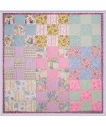 Baby Quilt Pink Lavender Yellow Mint Blue Rose Daisy Gingham - $65.00