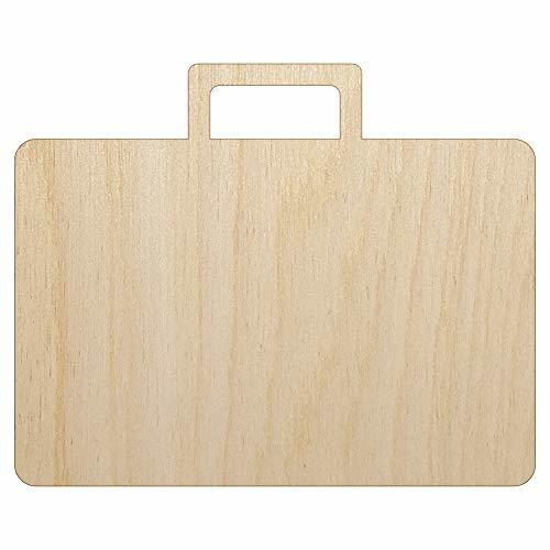 Suitcase Travel Solid Unfinished Wood Shape Piece Cutout for DIY Craft Projects