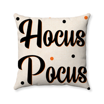 Halloween Pillow - Hocus Pocus - Black and Orange Polka Dots - Halloween... - £14.73 GBP