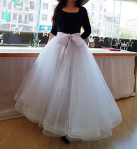 WHITE Wedding Full Tulle Skirt Bridal Over Skirt White Layered Open Skirt