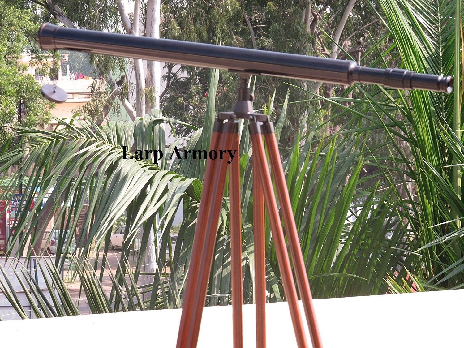 Floor Standing Chrome Harbor Master Telescope 60 by Nauticalmart